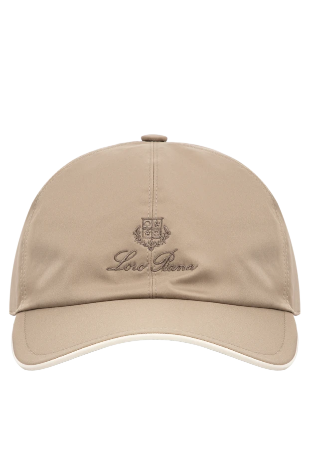 Loro Piana men's beige microfiber baseball cap with contrast piping 197511 - photo 1