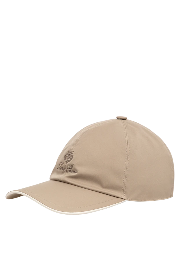 Loro Piana men's beige microfiber baseball cap with contrast piping 197511 - photo 3