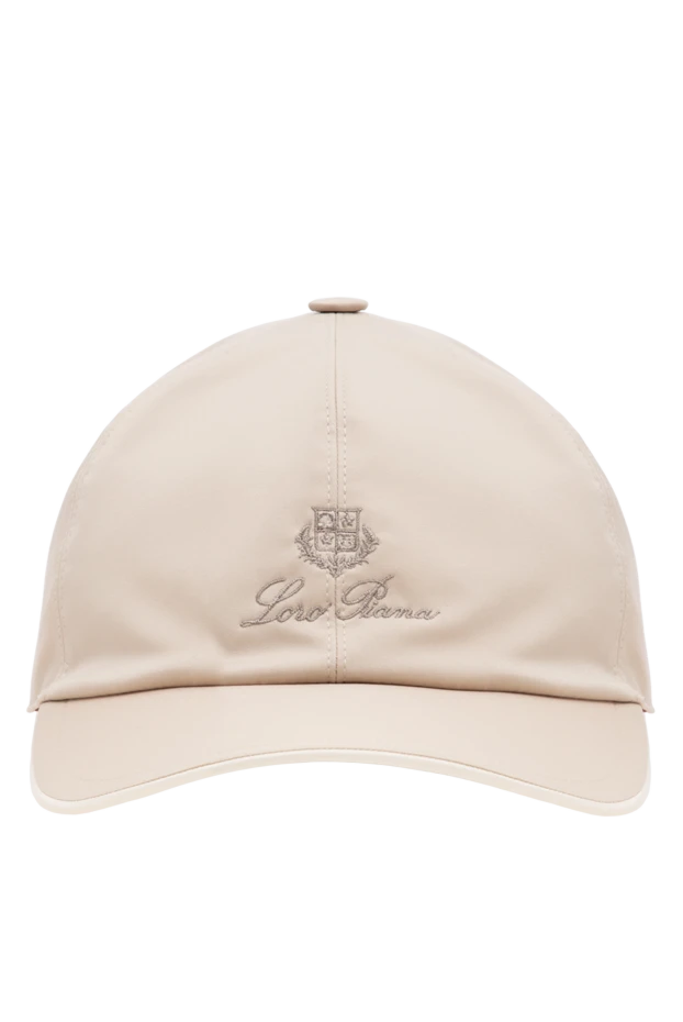 Loro Piana светло-бежевая бейсболка с эластичной вставкой и фирменной вышивкой 197517 - photo 1