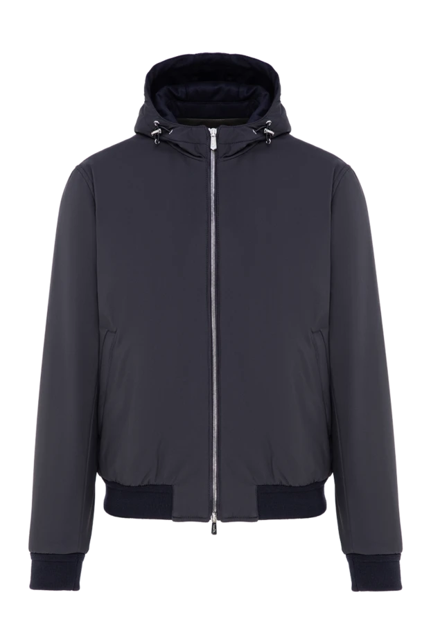 Lenoci a practical urban bomber jacket with a protective hood in a deep dark shade. 197532 - photo 1