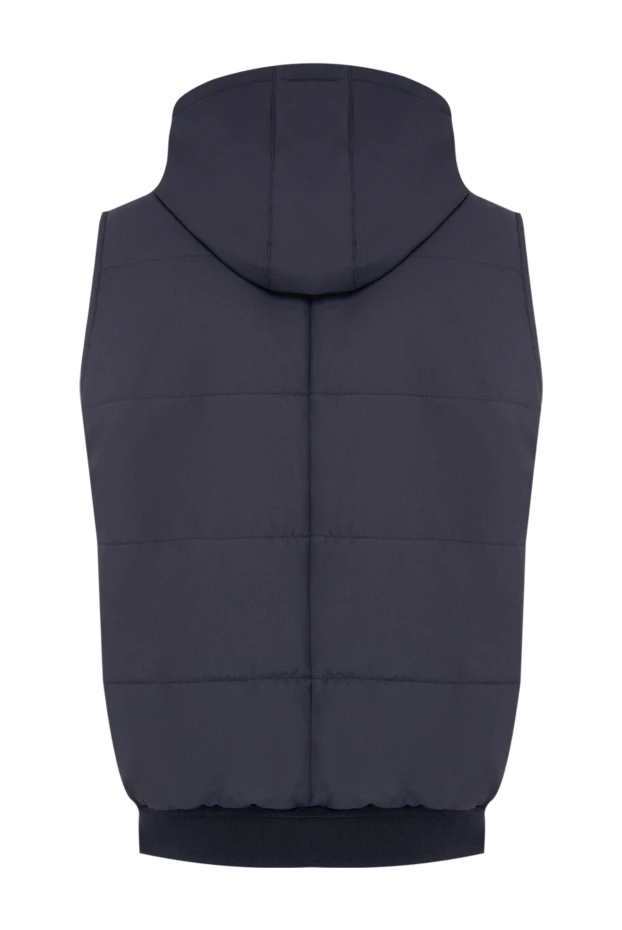 Lenoci men's dark blue insulated vest with a drawstring hood 197542 - photo 2