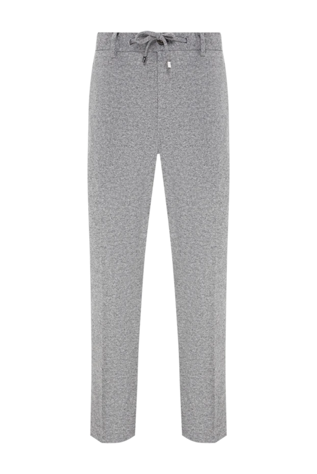 Straight-cut flannel trousers made of fine natural wool - photo 1
