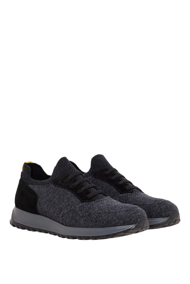 Doucal`s textile sneakers made of wool fabric with a suede heel 197557 - photo 3