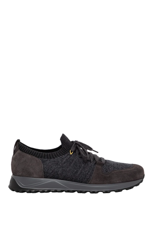 Doucal`s men's knit sneakers with suede details and a flexible sole 197569 - photo 1