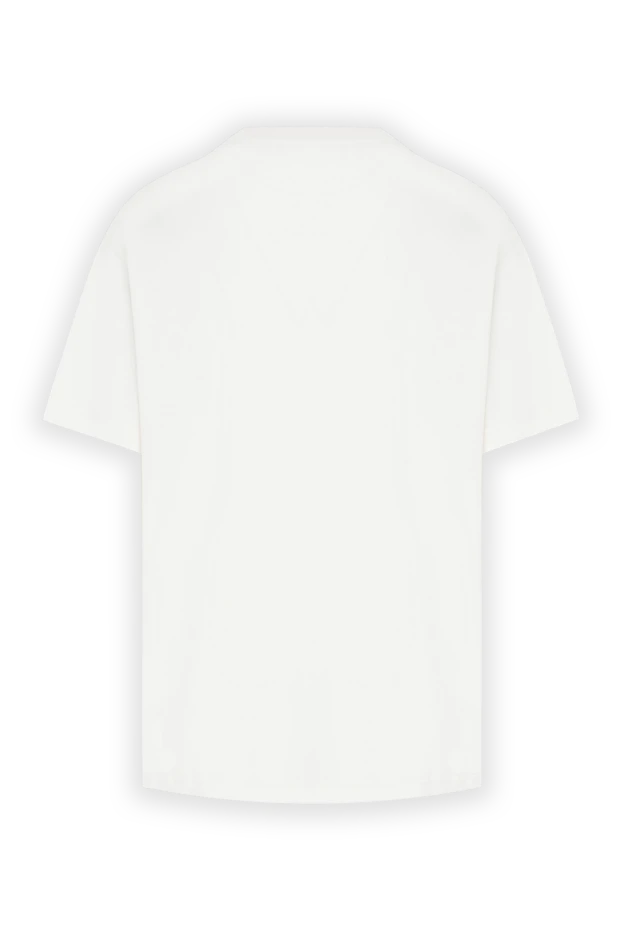 Gucci women's white cotton t-shirt with a round embossed logo print 197638 - photo 2