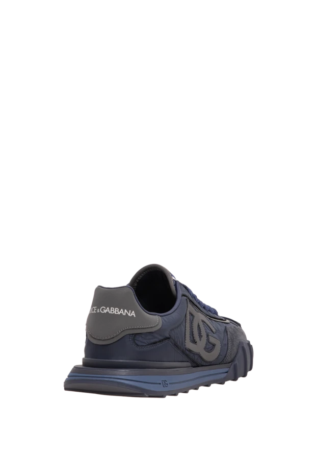 Dolce & Gabbana dg athletic men's blue sneakers made of nylon and textured suede 197658 - photo 3
