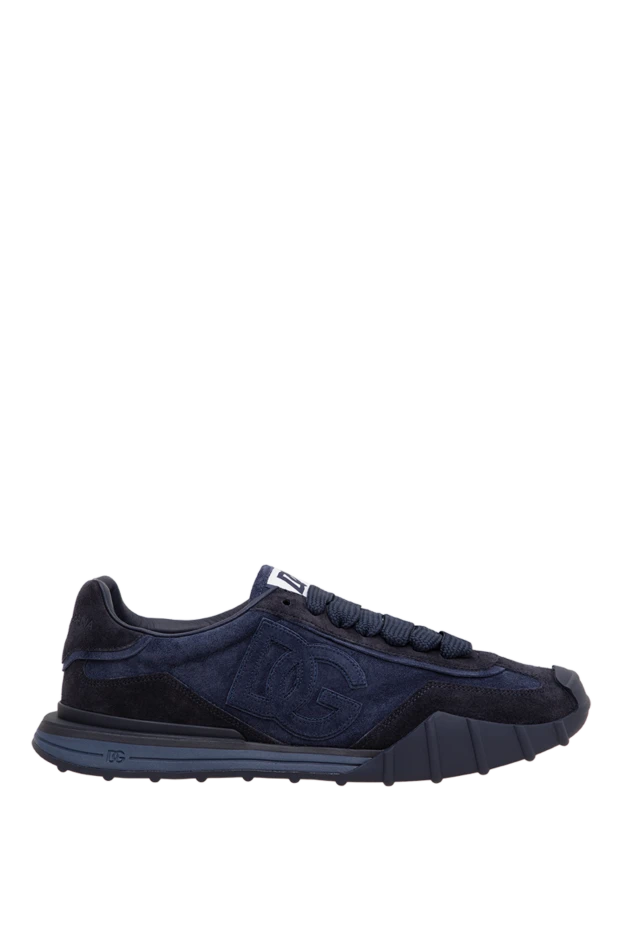 Dolce & Gabbana men's athletic sapphire suede monogram sneakers 197660 - photo 1