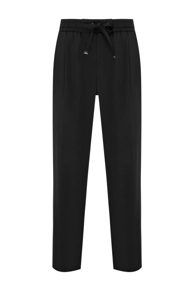 Dolce & Gabbana black trousers made of fine wool with an elastic waistband and drawstring 197661 - photo 1