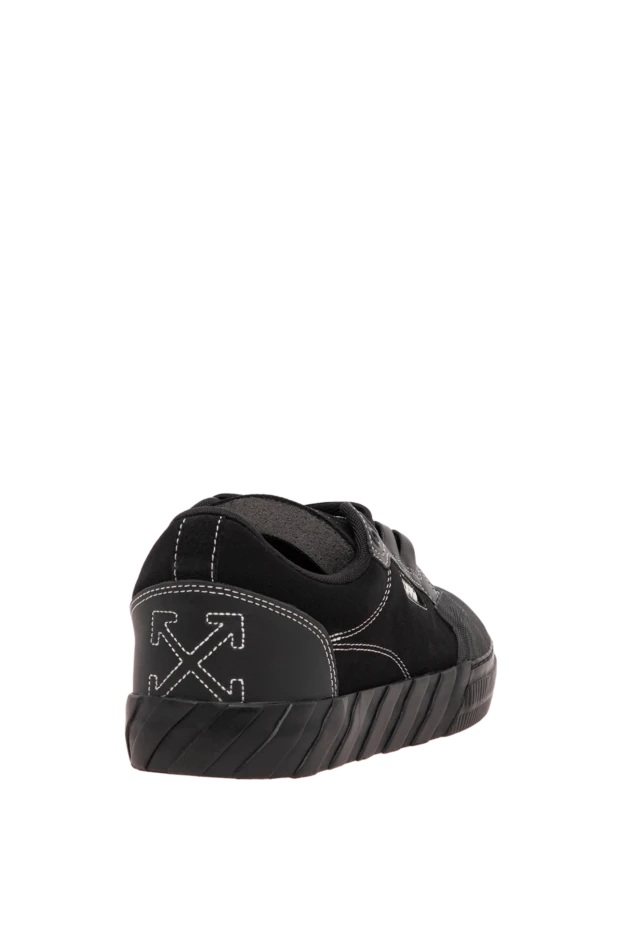 Off-White black suede vulcanized sneakers with contrast stitching and patch 197663 - photo 3