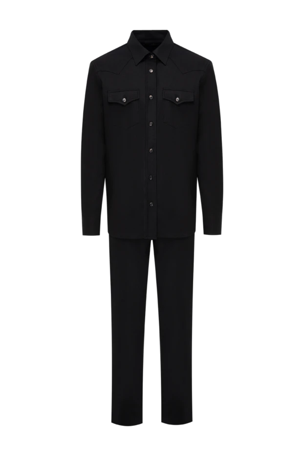 Scissor Scriptor black wool and cashmere two-piece suit with overshirt 197670 - photo 1