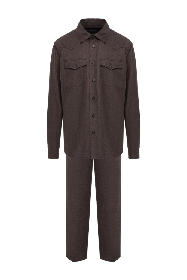 Scissor Scriptor brown wool and cashmere two-piece suit with patch pockets 197677 - photo 1