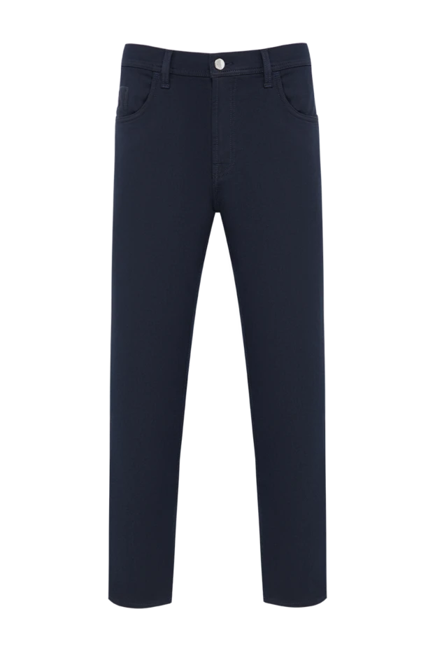 Scissor Scriptor sleek five-pocket jeans made of matte fabric with a leather patch 197680 - photo 1