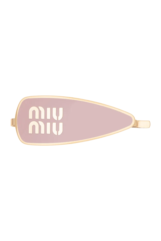 Miu Miu enamel triangle clip with contrast letter logo 197731 - photo 1