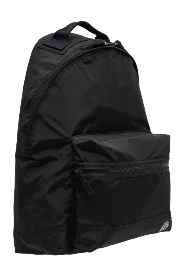 Stone Island текстильный городской рюкзак черного цвета с накладным карманом 197750 - photo 3