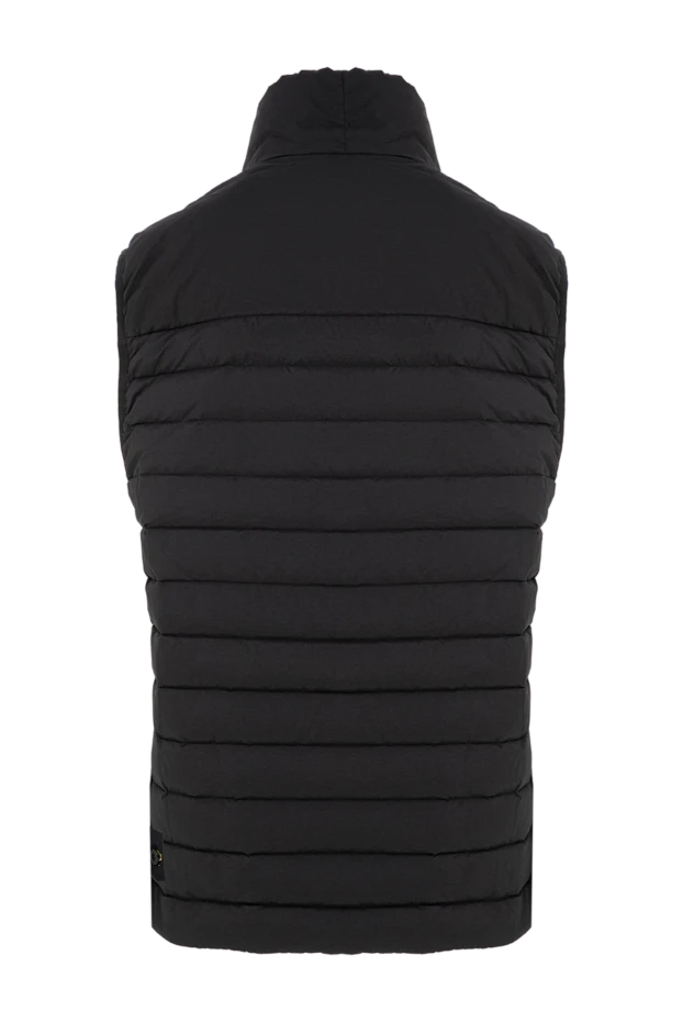 Stone Island men's black down vest with a combination quilting and a stand-up collar 197759 - photo 2