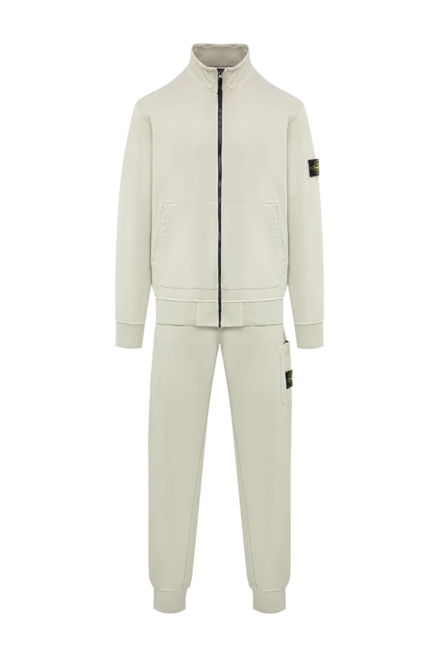 Stone Island комфортный хлопковый костюм с культовым патчем компаса 197768 - фото 1