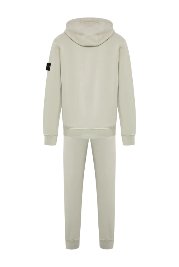 Stone Island премиальный хлопковый костюм с худи и фирменным патчем 197770 - фото 2