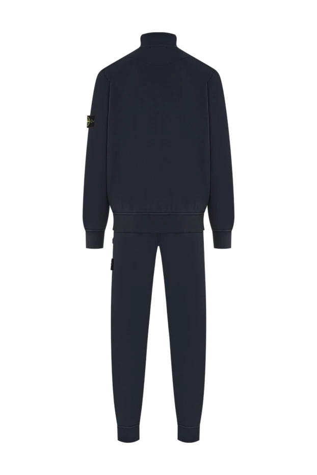 Stone Island синий трикотажный костюм на молнии с воротником-стойкой 197781 - фото 2