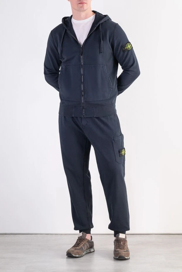 Stone Island хлопковый костюм с зип-худи и накладными карманами 197783 - фото 2