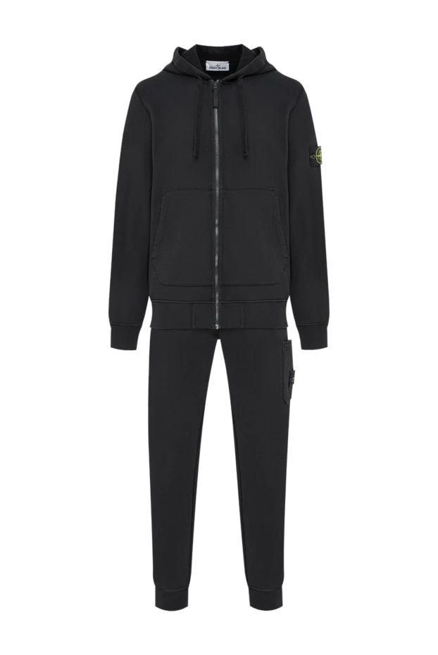 Stone Island черный хлопковый костюм с капюшоном и металлической молнией 197787 - photo 1