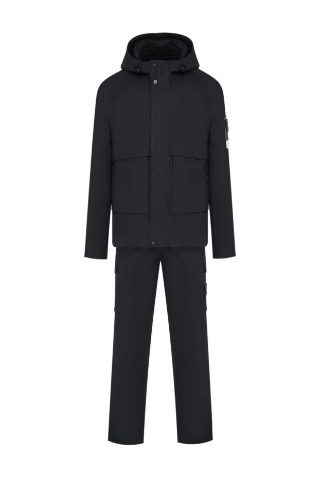 Stone Island синий мужской монохромный костюм-карго из плотного хлопка o-ventile 197790 - фото 1