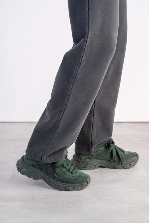 Dolce & Gabbana men's country road dark green suede sneakers 197816 - photo 2