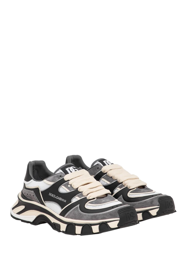 Dolce & Gabbana men's country road black and white combo sneakers 197817 - photo 3