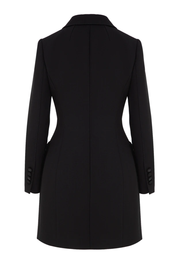 Dolce & Gabbana двубортное платье-пиджак с атласными лацканами черного цвета 197827 - photo 2