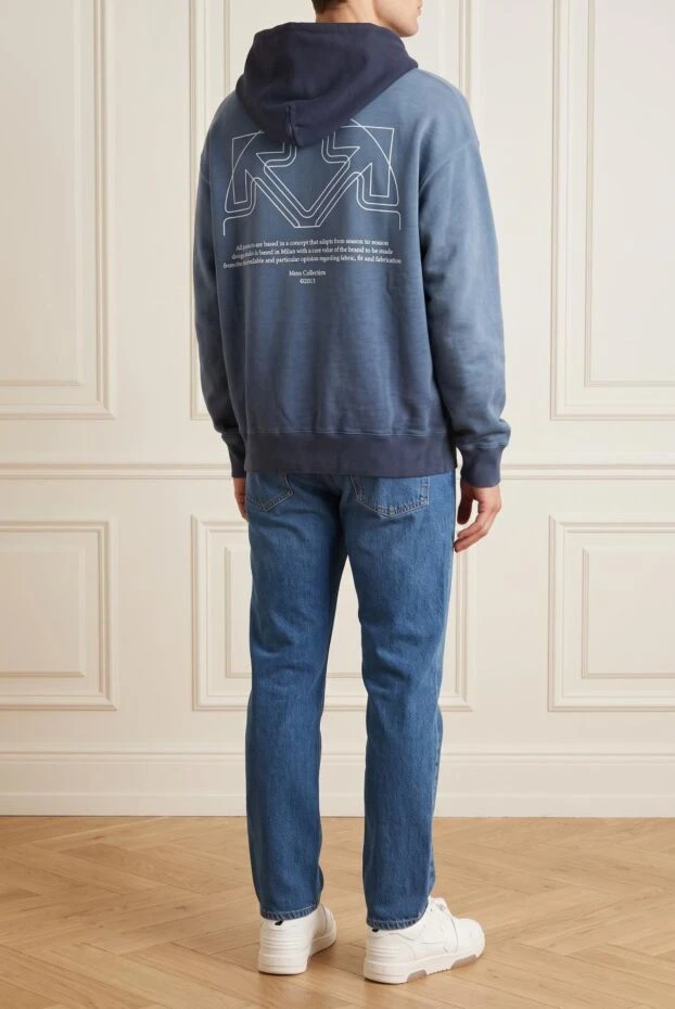 Off-White мужское трикотажное худи органического хлопка высокой плотности 197838 - фото 2