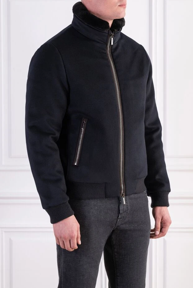 Moorer bellati men's bomber jacket in deep navy 197843 - photo 3
