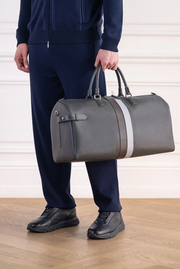 Serapian holdall stepan travel bag in gray 197858 - photo 2