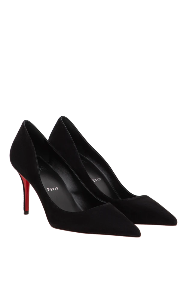 Christian Louboutin miss z 80 black suede pointed toe pumps 197860 - photo 3