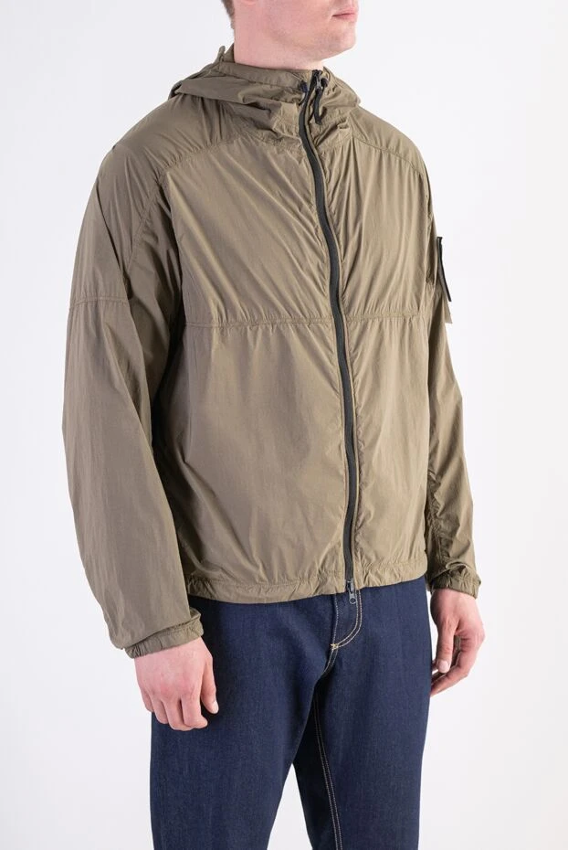 Stone Island ветровка из нейлона в фирменном защитном оттенке military gree 197871 - photo 3