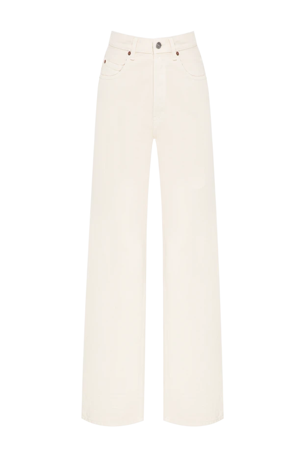 Saint Laurent light beige high-waisted loose-fit jeans 197872 - photo 1