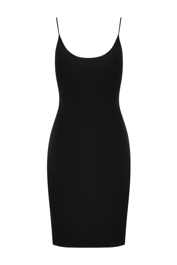 Saint Laurent черное облегающее платье-комбинация с открытой спиной 197873 - фото 1