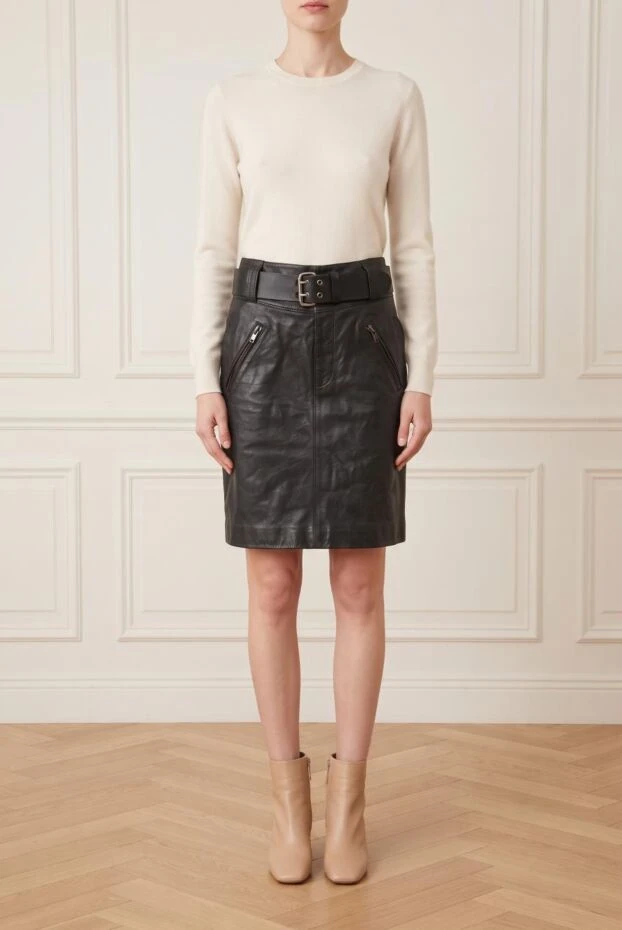 Saint Laurent юбка кожа 197877 - фото 1