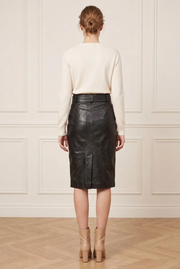 Saint Laurent юбка кожа 197877 - фото 2