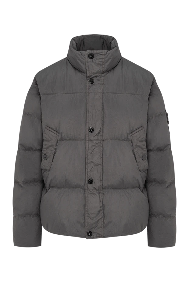 Stone Island мужская стеганая пуховая куртка в фирменном сложном оттенке lead grey 197890 - photo 1