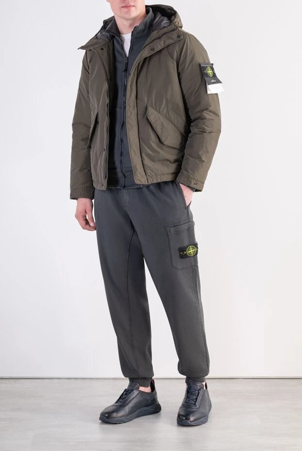 Stone Island ерлерге арналған жылытылған парка күртешесі, фирмалық көмір сұр түсті 197891 - фото 2