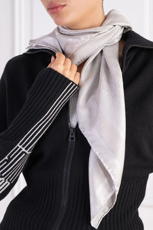 Dior жаккардовый платок-шаль oblique из смеси шёлковых и кашемировых волокон 197895 - photo 2