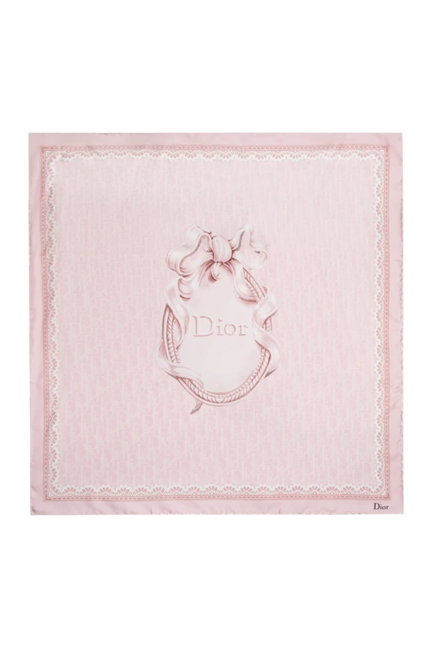 Dior шёлковый платок-каре dior oblique в розовом цвете 197896 - photo 1