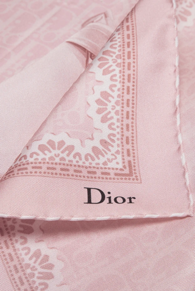 Dior шёлковый платок-каре dior oblique в розовом цвете 197896 - photo 3