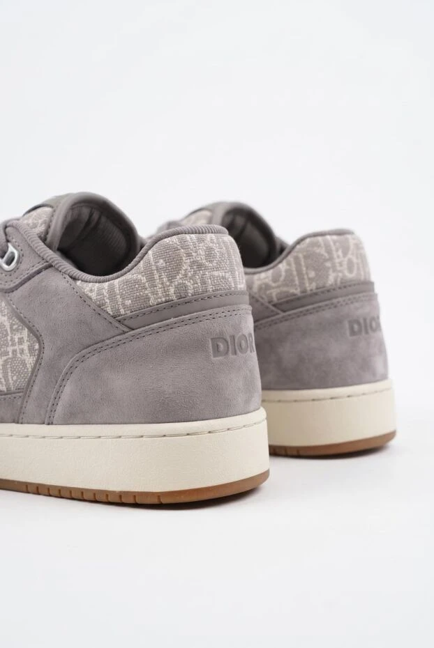 Dior мужские серые кроссовки dior b27 uptown из замши и текстиля oblique 197908 - photo 2