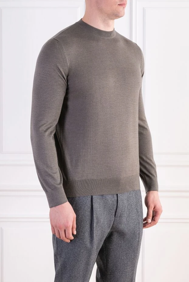 Zilli a knitted jumper with a round neck, made in a taupe shade 197916 - photo 3