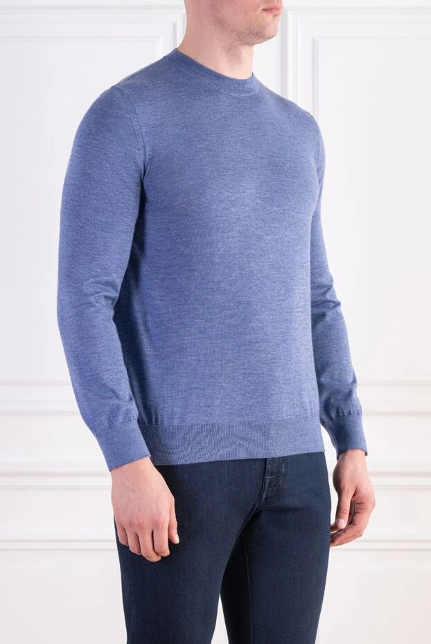 Zilli a knitted jumper with a round neck in a sophisticated shade of grey-blue 197917 - photo 3