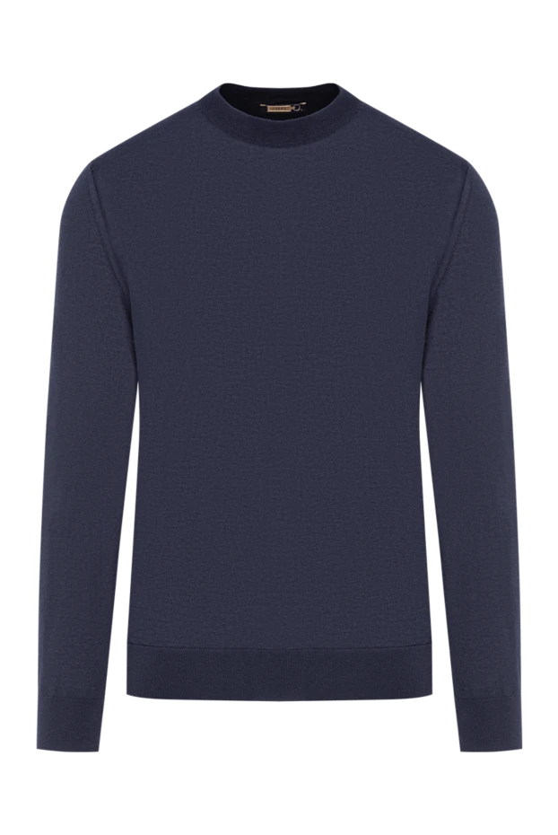 Zilli knitted jumper with a round neck in a classic navy blue color 197919 - photo 1