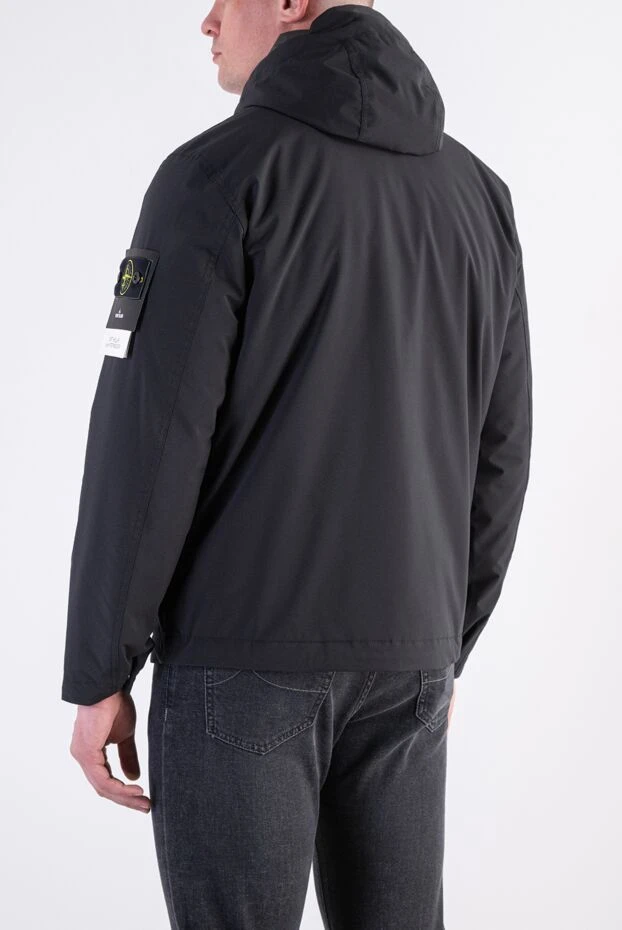 Stone Island black men's windbreaker jacket made of membrane fabric with a removable compass 198021 - photo 3