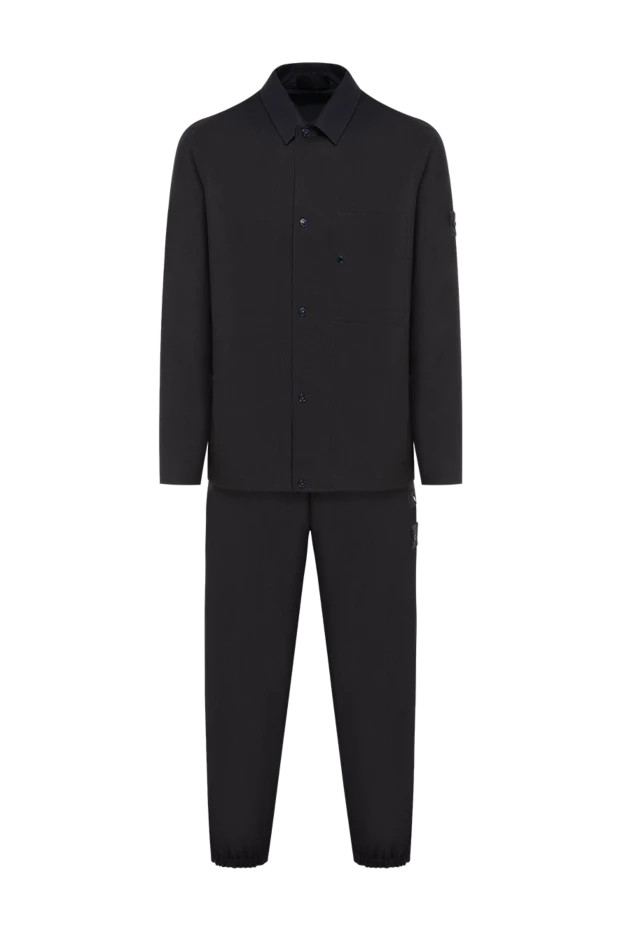 Black walking suit made of fine wool cloth with a shirt and joggers - photo 1