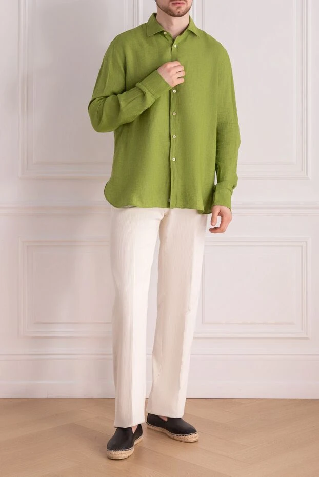 Gucci брюки белые из хлопкового вельвета мужские 818853 - фото 2