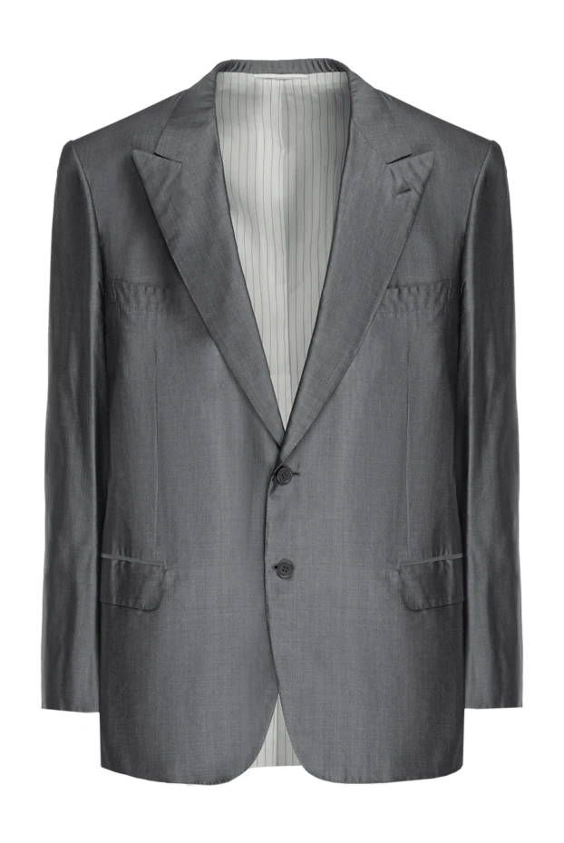 Brioni man gray wool jacket for men купить с ценами и фото 823213 - photo 1